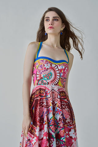 Marilyn Paisley Flared Frock Dress by Saaksha & Kinni, available on Indiaspopup.com