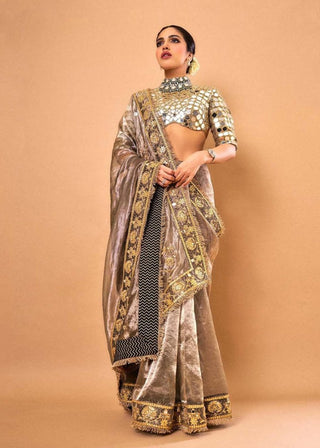 Radha Krishna Leela Sari And Blouse by Itrh available on Indiaspopup