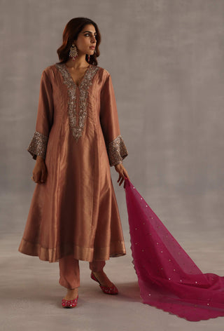 Ahiri orange kurta set