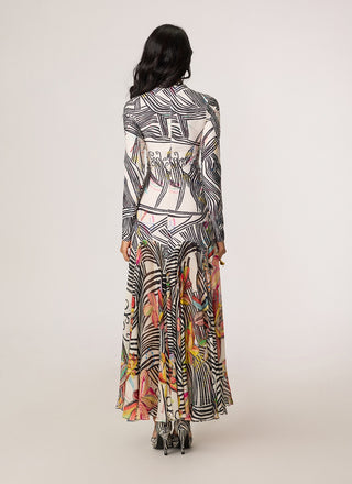 Maeva multicolor black dress
