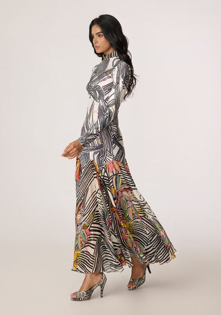 Maeva multicolor black dress