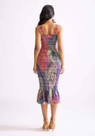 Sage Multicolor Bodycon Dress by Saaksha & Kinni, available on Indiaspopup.com