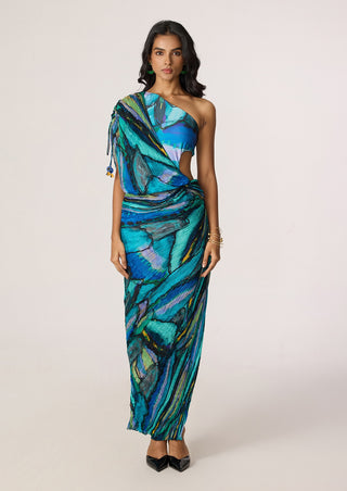 Linny multicolor blue dress