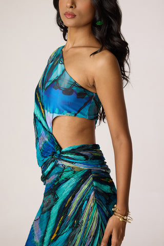 Linny multicolor blue dress
