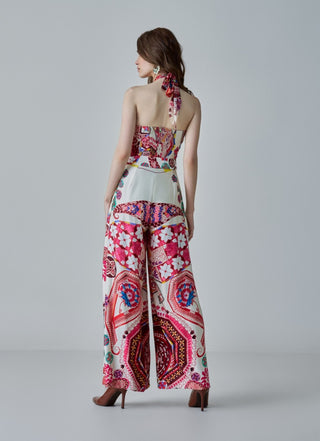 Alexa Multicolor Paisley Jumpsuit by Saaksha & Kinni, available on Indiaspopup.com