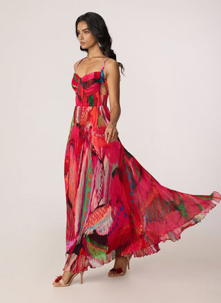 Kiara pink multicolor dress