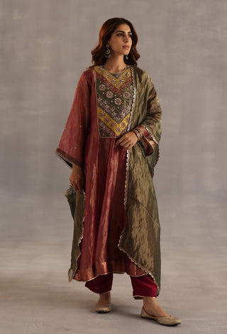 Navratna garnet kurta set