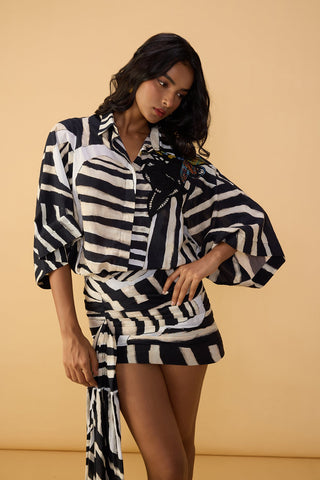Blake black and white shirt and skirt