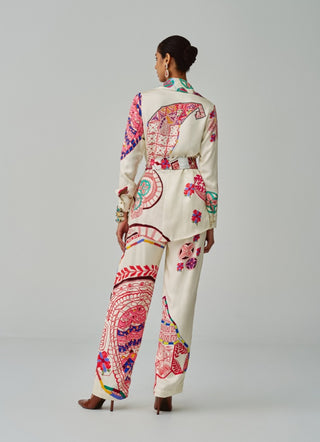 Malaika Paisley Print Jacket And Pants by Saaksha & Kinni, available on Indiaspopup.com