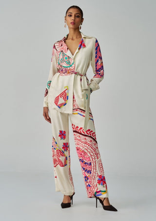 Malaika paisley print jacket and pants