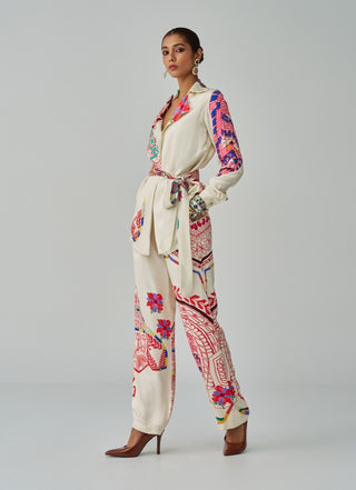 Malaika paisley print jacket and pants