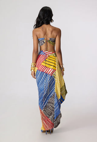 Keha multicolor blouse with Keha skirt