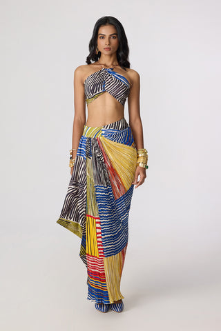 Keha multicolor blouse with Keha skirt