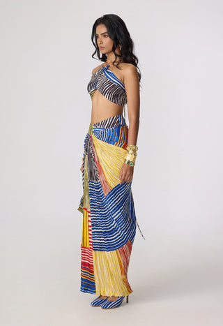 Keha multicolor blouse with Keha skirt