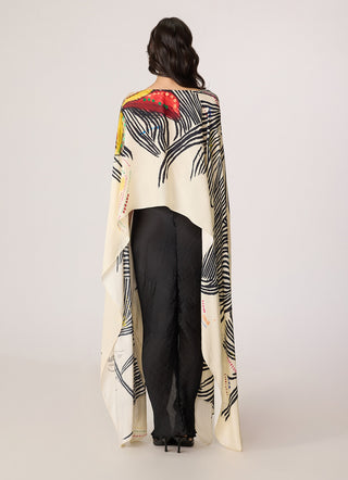 Genesis ivory multicolor cape with Gigi skirt