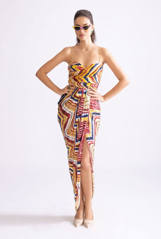 Aura Zigzag Printed Dress by Saaksha & Kinni, available on Indiaspopup.com