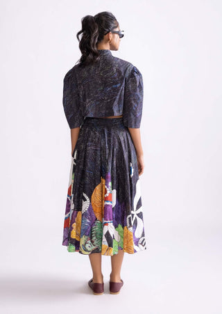 Nikki Black Shirt And Skirt by Saaksha & Kinni, available on Indiaspopup.com