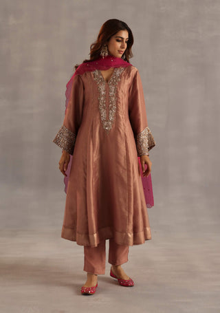 Ahiri orange kurta set