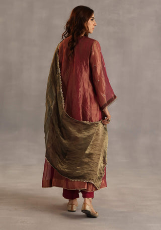 Navratna garnet kurta set