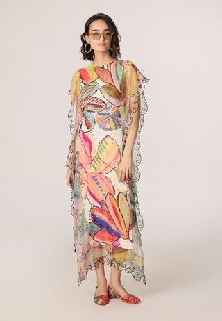 Fler multicolor cover up kaftan