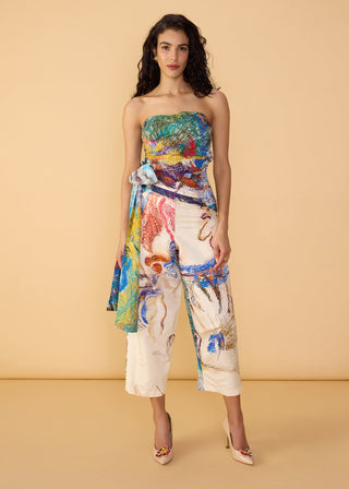Amina multicolor blouse and loly trousers