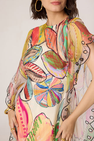 Fler multicolor cover up kaftan
