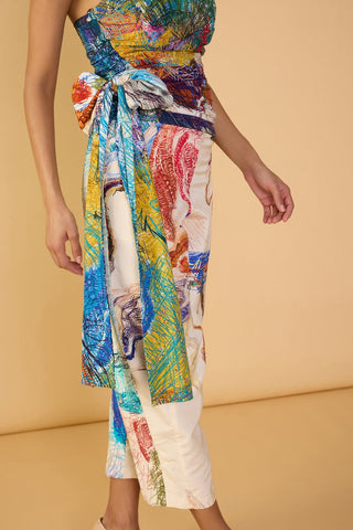 Amina multicolor blouse and loly trousers