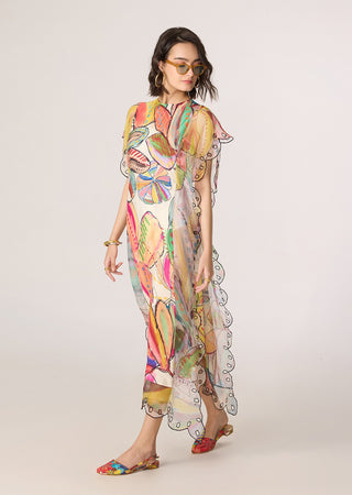 Fler multicolor cover up kaftan