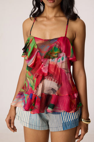 Genora multicolor blouse with Emira shorts