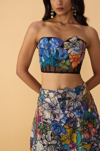 Denzel trench jacket and lehenga set