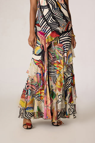 Coral multicolor dress