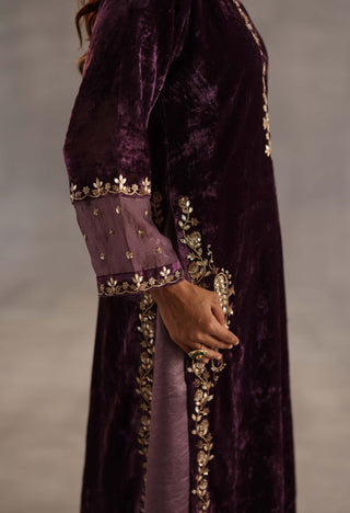 Megh purple kurta set