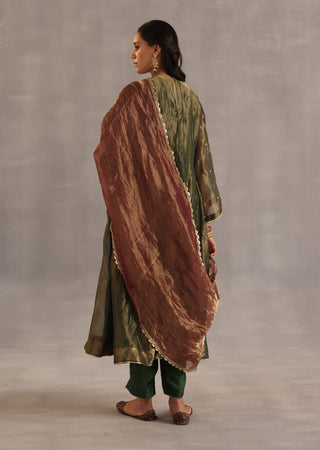 Navratna olive green kurta set