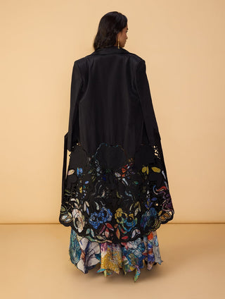 Denzel trench jacket and lehenga set