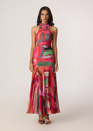 Gemma pink multicolor dress