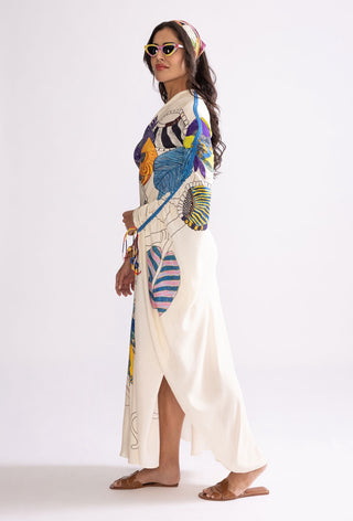 Alana Asymmetric Kaftan Dress by Saaksha & Kinni, available on Indiaspopup.com