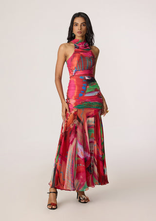 Gemma pink multicolor dress