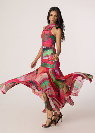Gemma pink multicolor dress