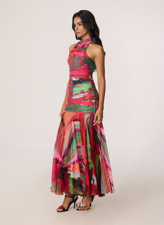 Gemma pink multicolor dress