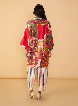Rasha red tunic and loly trousers