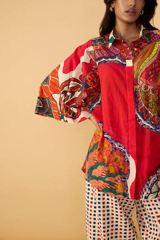 Rasha red tunic and loly trousers