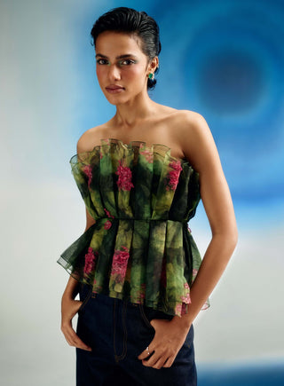 Geranium garden printed cabbage top