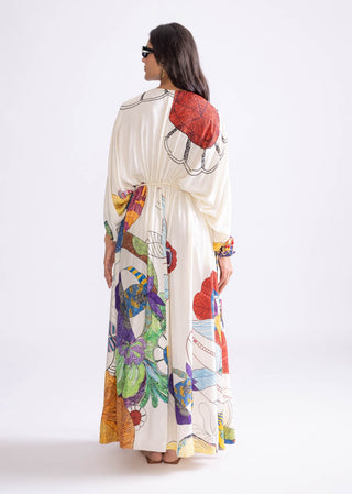 Shiloh Tribal Printed Kaftan by Saaksha & Kinni, available on Indiaspopup.com