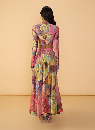 Gigi multicolor blouse and peony skirt