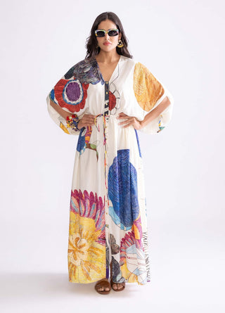 Shiloh Tribal Printed Kaftan by Saaksha & Kinni, available on Indiaspopup.com