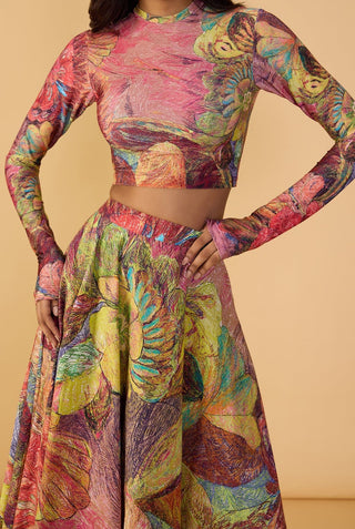 Gigi multicolor blouse and peony skirt