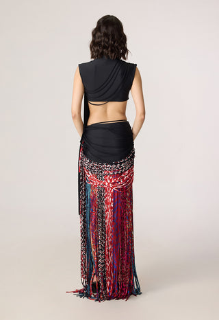 Melia black blouse with Eden skirt