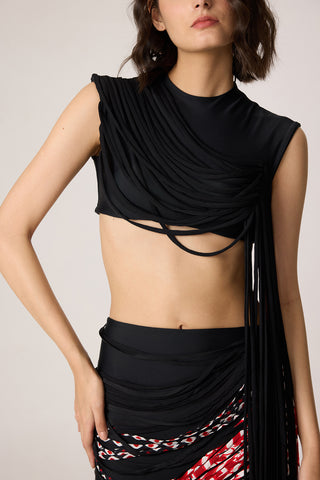 Melia black blouse with Eden skirt