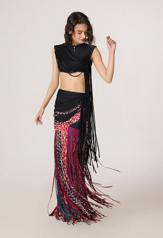Melia black blouse with Eden skirt
