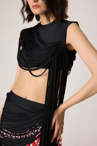 Melia black blouse with Eden skirt